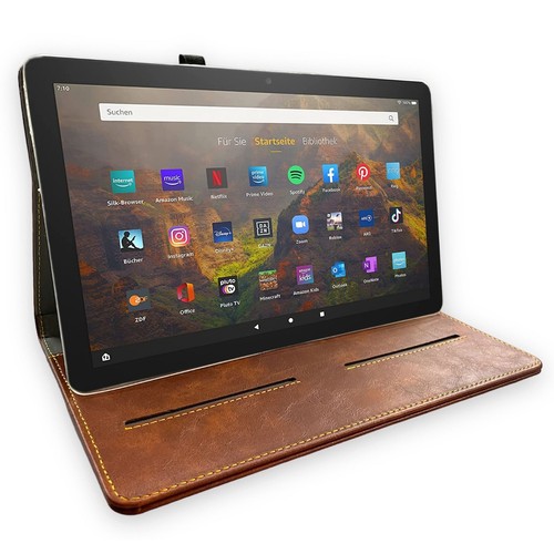 Stand Case Leder Amazon Fire HD 10 / Plus (11. Gen -2021) 10.1" Tablet Cover - Picture 10 of 13