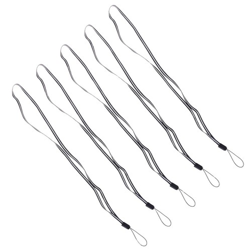 5pcs Neck Straps Cellphone Deorative Hanging Ropes for Work Chest School (Black) - 第 3/11 張圖片