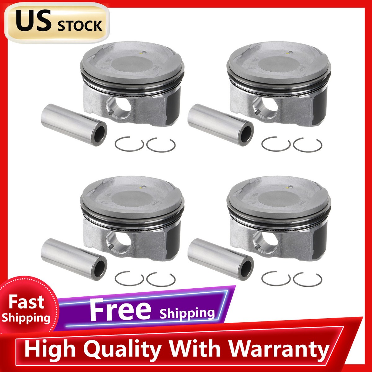 STD Pistons + Piston Pins + Piston Rings Set for 2006-08 TOYOTA