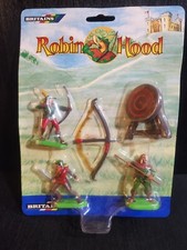 BRITAINS PETITE 7831 ROBIN HOOD ARCHERY BUTTS SET 1995 NOS ROBIN, LITTLE JOHN