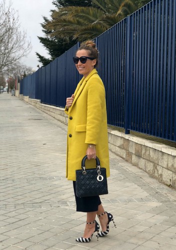 Zara Lime Green/yellow Tomboy Coat Size 