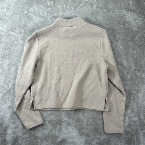 Old Navy Cropped Rib Knit Mock Neck Sweater tan beige langarm Damen xs - Bild 8 von 8
