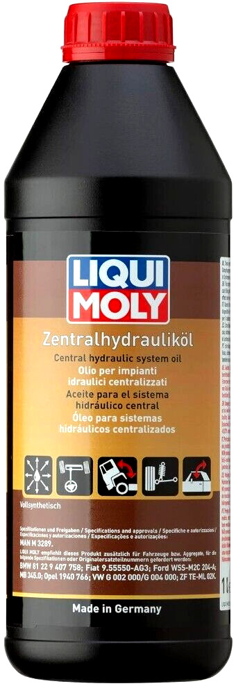 Liqui Moly Central Hydraulic System Oil Fully Synthetic Power Steering Fluid 1L