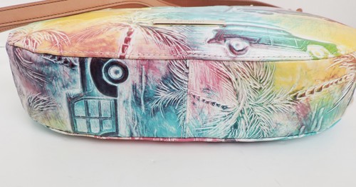 Brahmin Shayna Copa Cabana Celebrate Surf Wagon pelle goffrata corpo incrociato nuovo con etichette - Foto 11 di 12