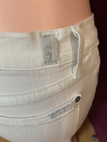 Jeans 7 For All Mankind pantaloni skinny bianchi taglia 27 - Foto 7 di 12