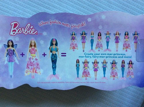 NEU Barbie 2014 leichtes Kleid Prinzessin Meerjungfrau & Fee 3 Puppen Posten Mix 'n Match RAR - Bild 3 von 10