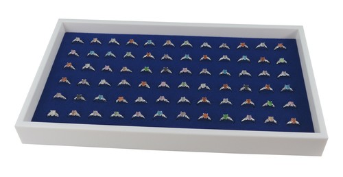 1.5 Inch White Leatherette Textured Presentation Tray & Choice of Display Insert - Picture 8 of 28