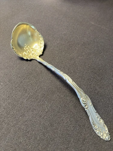 Antique 1892 Old English by Towle Sterling Silver Gold Flash Gravy Ladle 5 3/4"