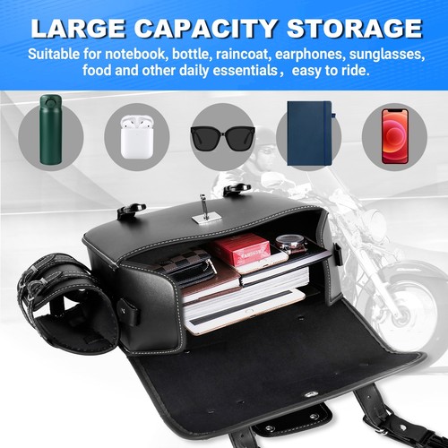 Saddle Bags Saddlebags For Yamaha V Star 650 950 1100 1300 XVS Custom Classic - Foto 10 di 12