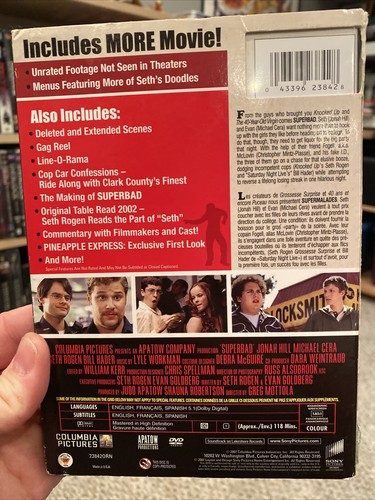 Superbad (DVD, 2007, Canadian; Unrated; Extended Edition) - Foto 2 di 2