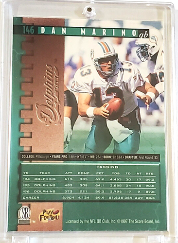 1997 Dan Marino Classic Pro Line #146 DMC-996 - Bild 2 von 6
