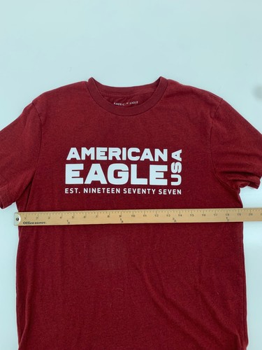 American Eagle Mens Red Standard Fit Short Sleeve Shirt Size Medium - Bild 4 von 6