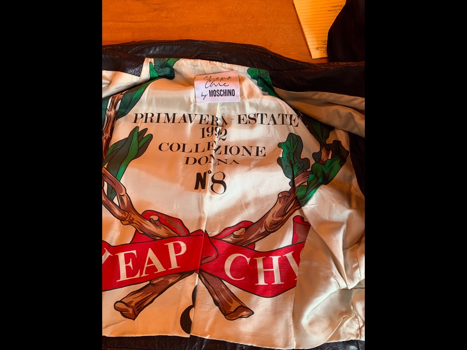 Stunning Rare Vintage Moschino Leather Jacket image 3