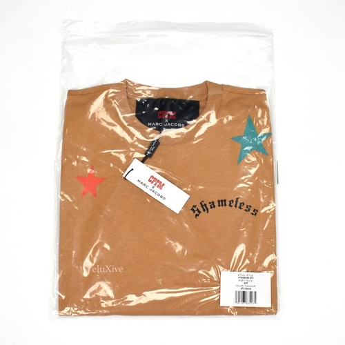 NWT Cactus Plant Flea Market Marc Jacobs CPFM Tattoo Print T-Shirt Tan AUTHENTIC - Picture 9 of 10