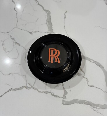 1 Pc Floating Hub Cap for Rolls Royce (Black & Orange)