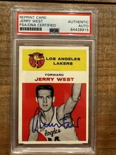 1960 Jerry West Fleer Reprint #43 Autographed PSA Auto Authentic LA Lakers