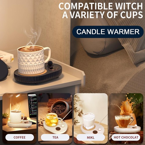 Electric Coffee Mug Warmer LED Display Milk Drink Heater Pad Pressure-Activated