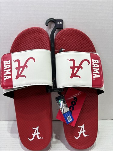 Alabama Mens Shoes 13-14 Crimson Tide Slides Bama Flip Flop Sandals Adjust SEC