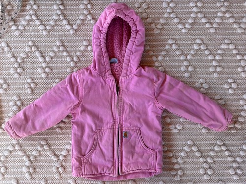 Carhartt Jacke Jugend Mädchen Größe - 3 rosa gesteppt gefüttert Kapuze RN13706 - Bild 1 von 13
