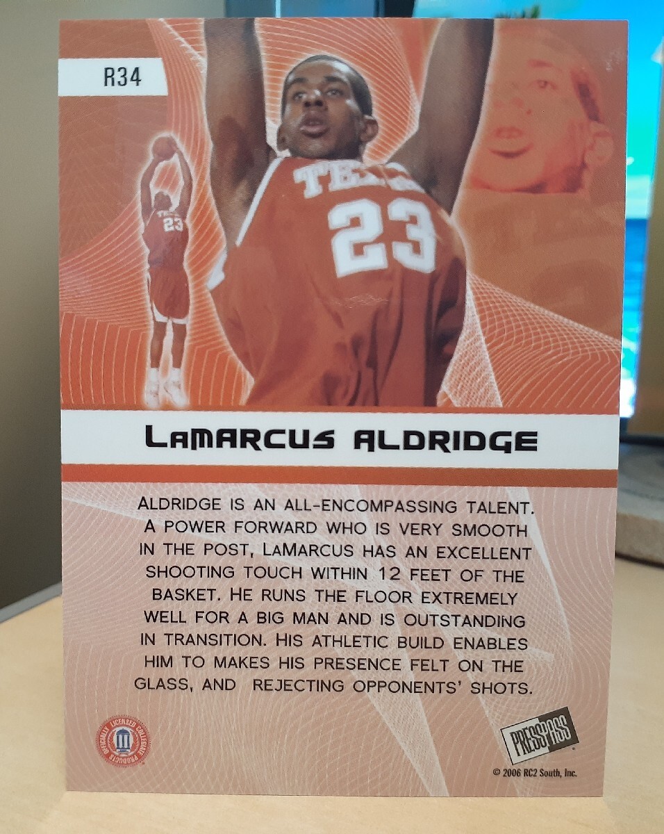 2006 Press Pass Reflectors /500 LaMarcus Aldridge #R34 Rookie SAN