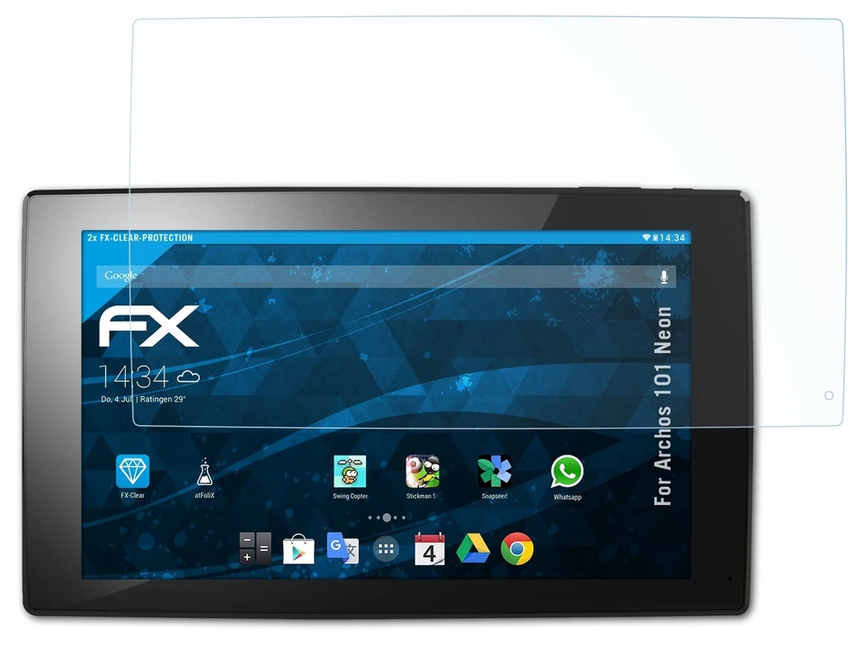 atFoliX 2x Pellicola Protettiva per Archos 101 Neon chiaro - Immagine 3 di 4