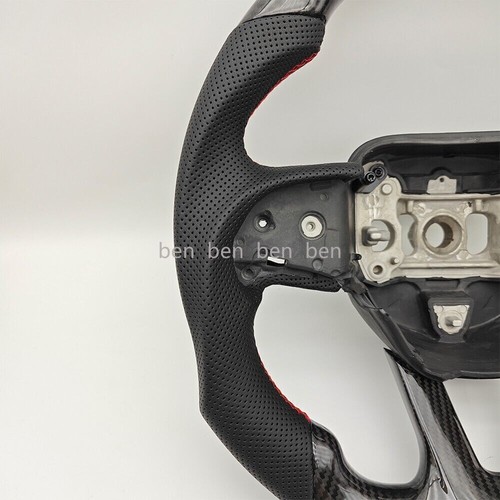 Carbon Fiber Flat Sport Steering Wheel For Dodge Challenger Charger SRT Hellcat - Picture 15 of 17