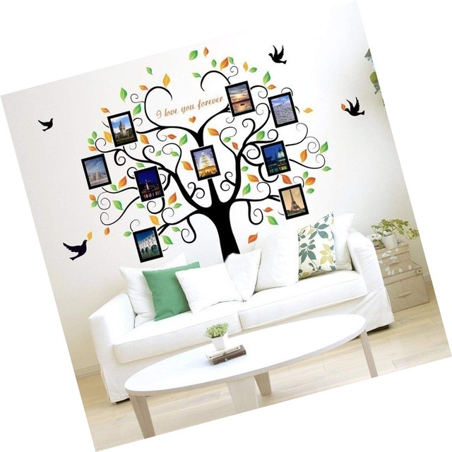 Family Tree L And Stick Wall Decal 9 Large Photo Frames Removable Family Tree Wall Decal 9 Large Photo Pictures Frames L And Stick Dec