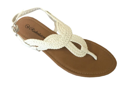 Nuevas sandalias tanga trenzadas romanas gladiador trenzadas con correa en T para mujer--(8016) - Imagen 7 de 12