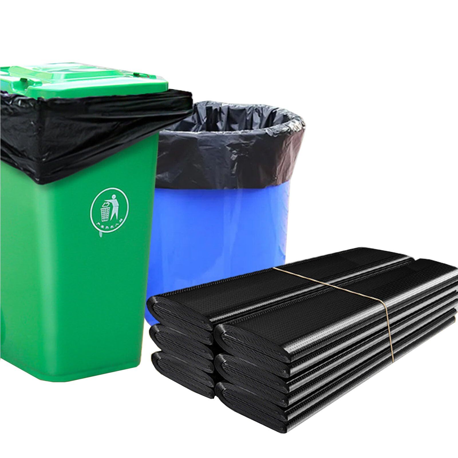 New Heavy Duty 45 Gallon Trash Bags 50 Pack Large Black Garbage Bags 1.9MIL