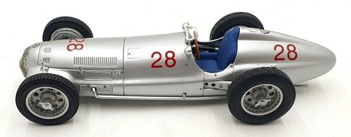CMC 1/18 Scale Diecast DC17125J - Mercedes-Benz W154 1938 #28 - Silver - Picture 4 of 6