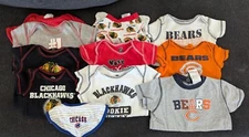 Lot Of 10 Blackhawks and Chicago Bears baby clothes + Chicago Cubs Bib