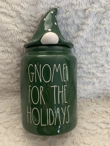 Rae Dunn Gnome For The Holidays Canister Green | eBay