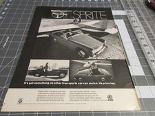 1969 MG Midget Austin Sprite  Vintage Print AD