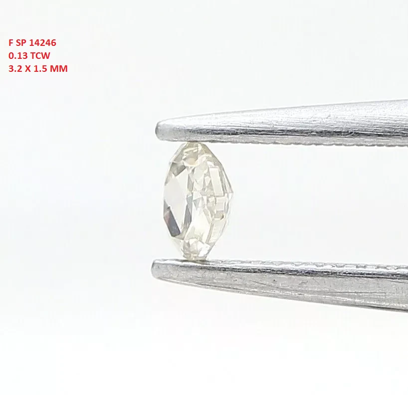 Rustic Natural Diamond 0.13tcw White M/n Round Rose Cut For Schoolday Gift - Image 4 of 4