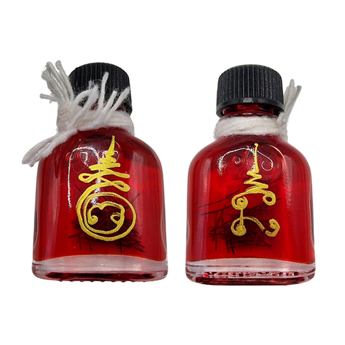 Charm Red Oil Power Love Talisman Charming Lucky Wealth Magic Amulet Aj Thep - Picture 2 of 21
