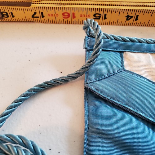 Freemason Masonic Apron Mark Master Mason York Rite Blue & White Silver Trim - Picture 4 of 7
