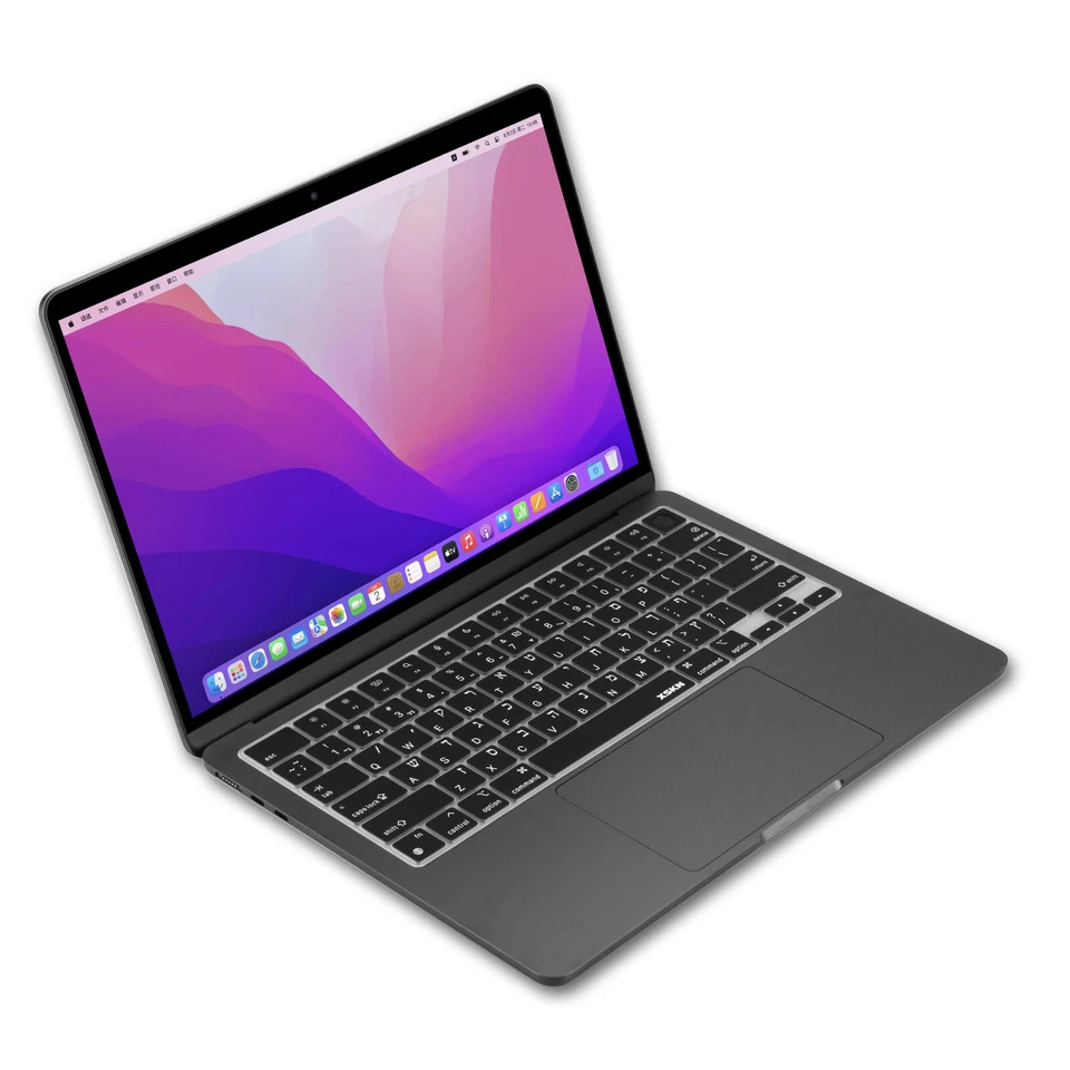 XSKN US EU Hebrew Silicone Keyboard Cover for 2022-2025 Macbook Air 13.6/15.3 - Image 3 of 4