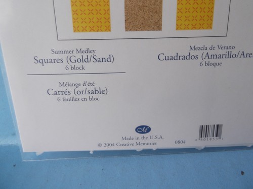 Creative Memories Block Stickers 6 pack Gold/Sand - Bild 2 von 4