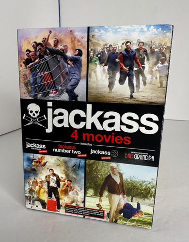 Jackass 1 2 3 Bad Grandpa 4-Movies Collection (4-Disc DVD) New & Sealed w/ Slip - Picture 2 of 5