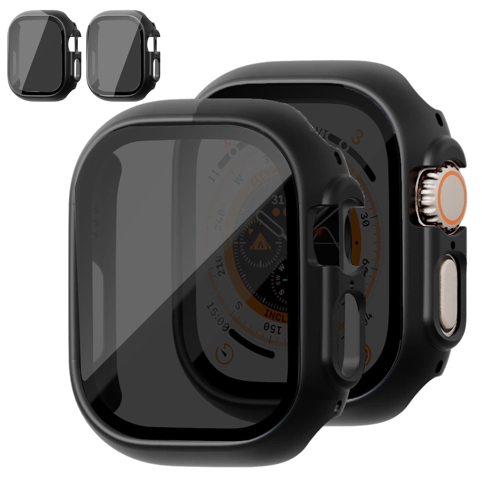 DMVEIMAL Privacy Screen Protector for Apple Watch Ultra/2 Case 49mm,Scratch Resi