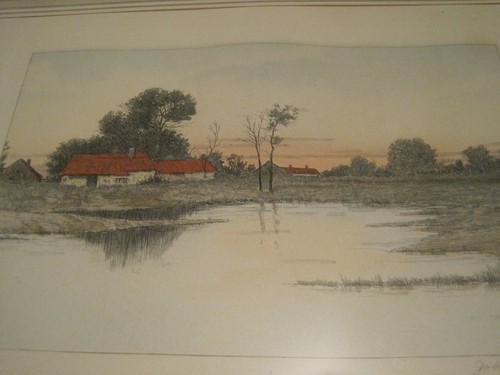 John Ruffen "Lakeside", Signed framed and matted Color Etching art print 12x15" - Picture 2 of 6