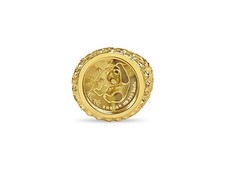 14k Yellow Gold Fancy Ring, Chinese Panda Bear Coin
