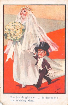 Großbritannien und Ausland Comic Postkarte Hochzeit gut gut plus