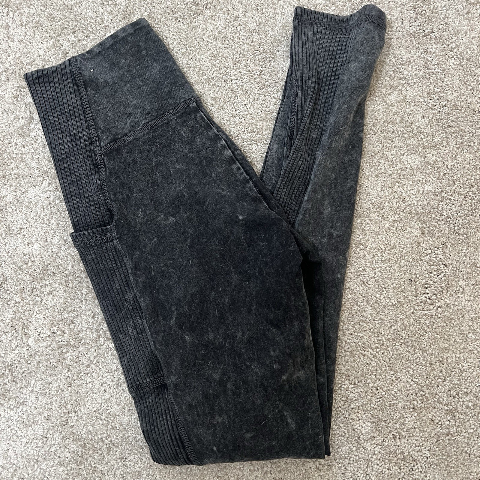 Aerie Offline Leggings Acid Mineral Wash Medium Comfort Fit Yoga Pants