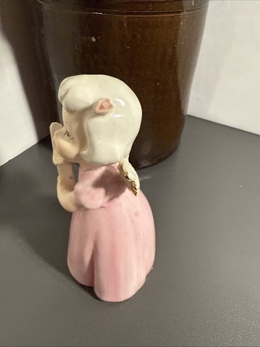 VTG Ucagco Angel Girl with Star Kitschy Cute Valentine's Ceramic Figurine JAPAN - Picture 2 of 5