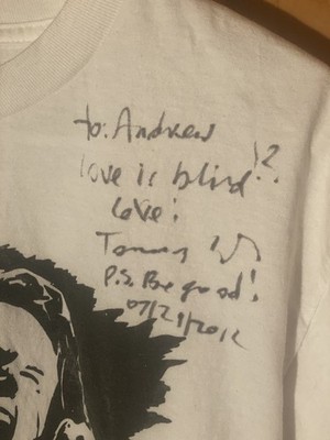 Alstyle Tommy Wiseau Autographed You're Tearing Me Apart Lisa T-Shirt - Size M