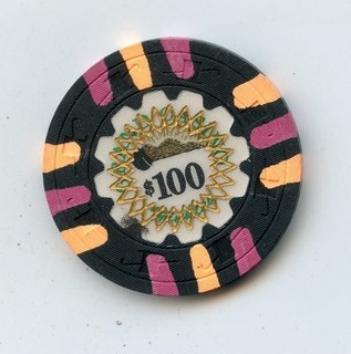 100.00 Chip from the Grand Casino Hinckley Minnesota Cancelled