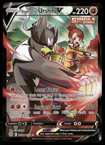 SINGLE STRIKE URSHIFU V TG18/TG30 BRILLIANT STARS TRAINER GALLERY POKEMON NM