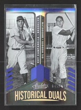 2022 Panini Absolute Historical Duals Roy Campanella Gil Hodges #HD-RG Blue /149