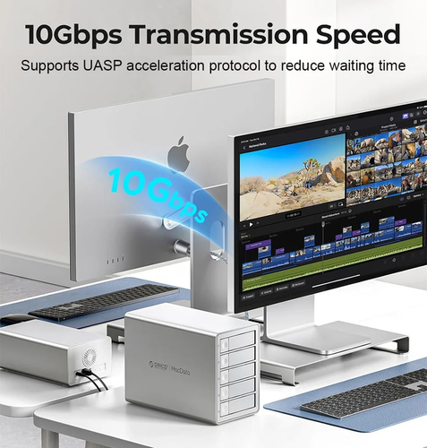 ORICO 4/5 Bay 10Gbps SATA HDD Docking Station USB 3.2 Type-C Multi Drive - Afbeelding 2 van 20